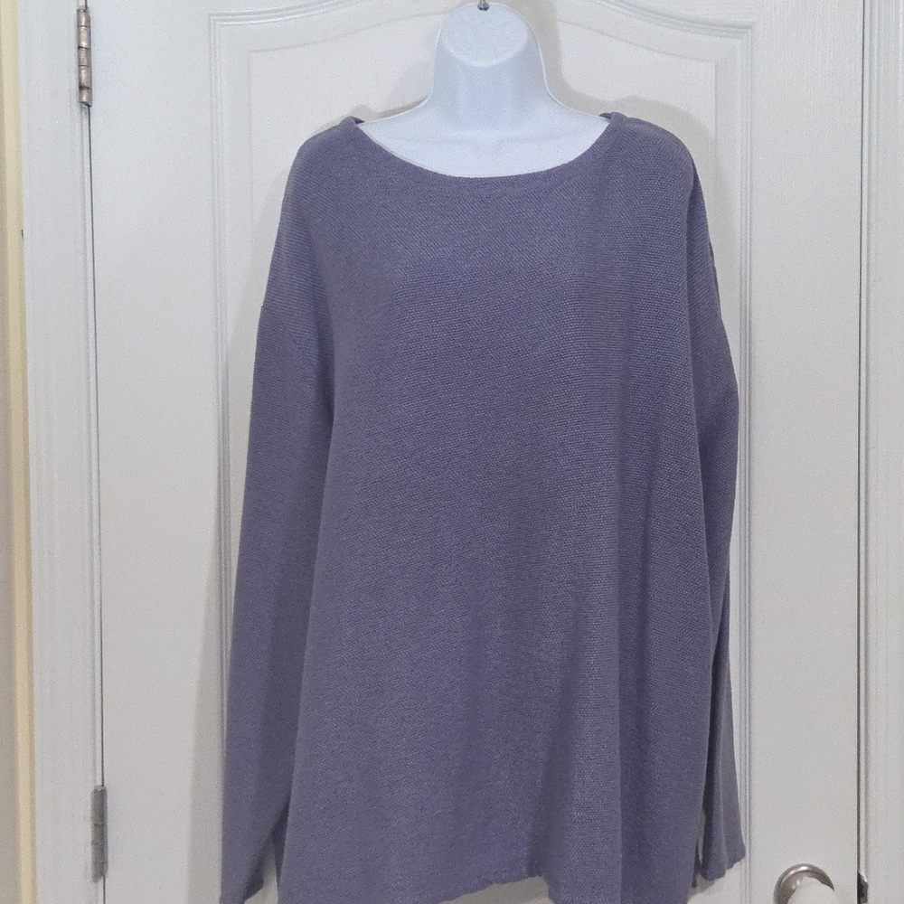 Women's Purple Crew Neck Sweater